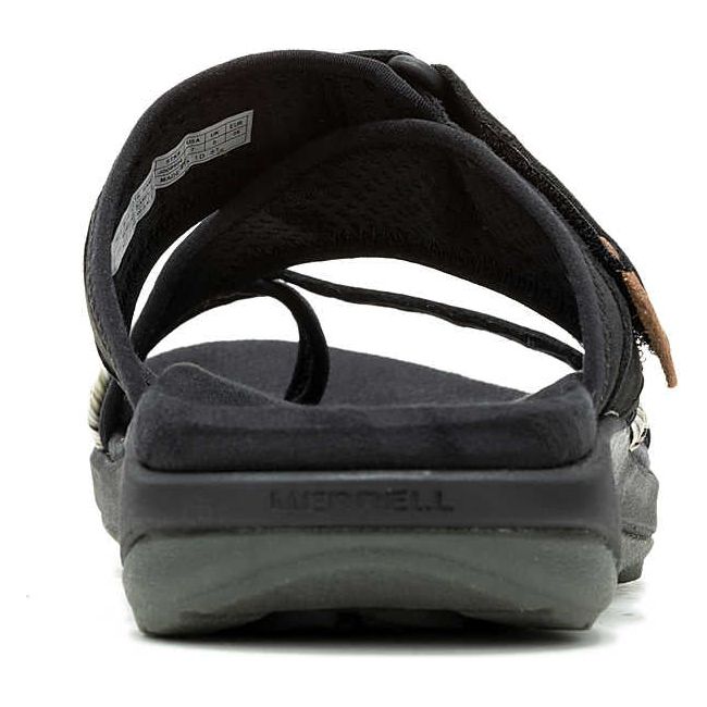 Heel of Merrell Women&#39;s Terran 4 Post Wrap Sandal in black with toe post
