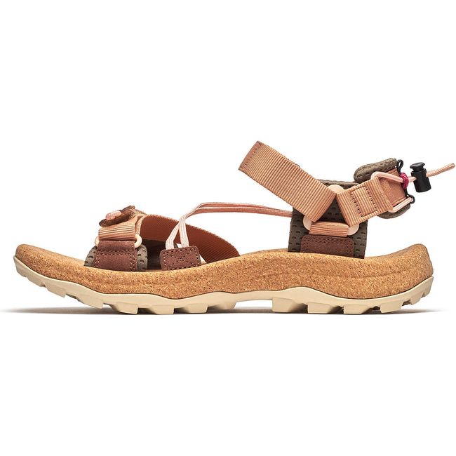 Medial side of Women&#39;s Merrell Speed Fusion Web RMX Sandal in Tan Rose