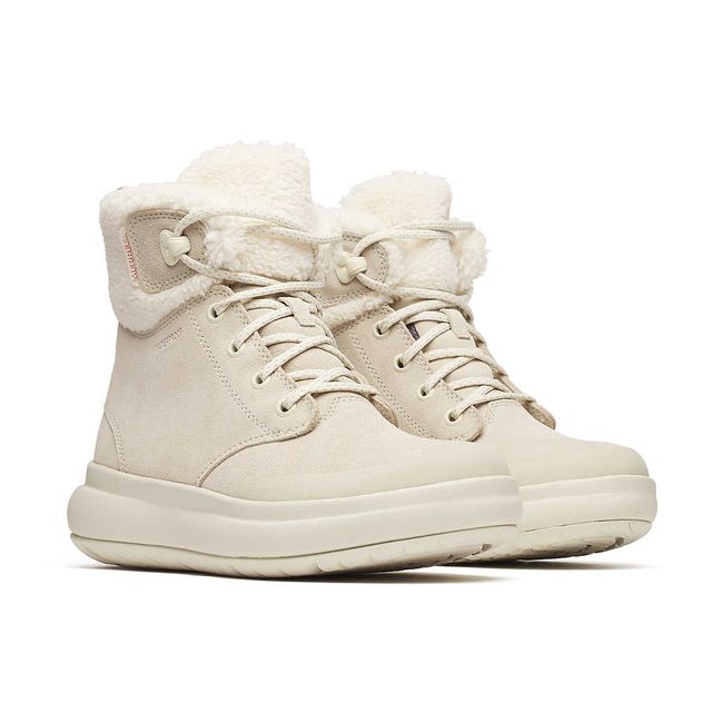 Pair of the Basalt Beige Women's Merrell Marquette Thermo Lace Waterproof Boots