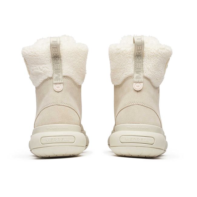 Heels of the Basalt Beige Women's Merrell Marquette Thermo Lace Waterproof Boots