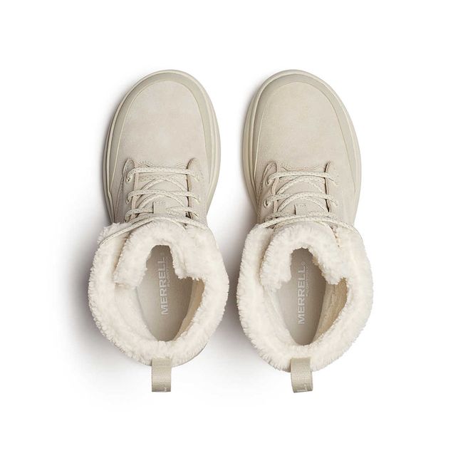 Upper of the Basalt Beige Women's Merrell Marquette Thermo Lace Waterproof Boots