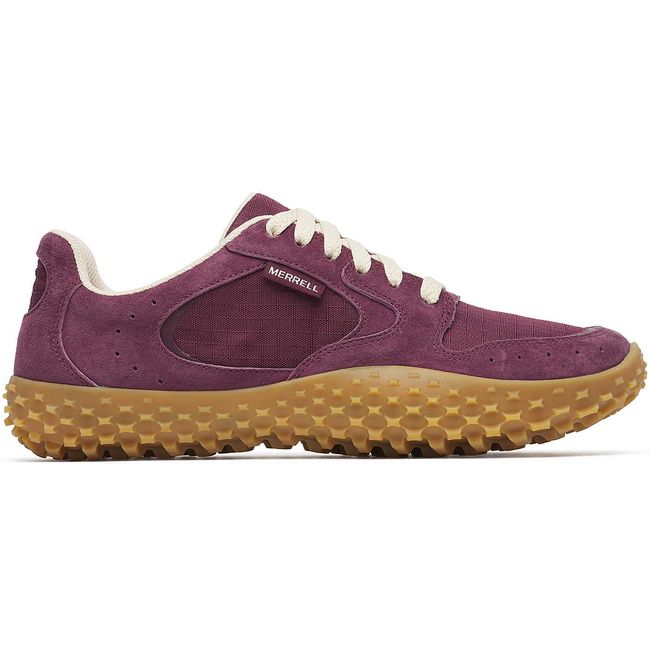 Side of Merrell Women's Wrapt Waterproof Sneaker in Dark Cherry Purple