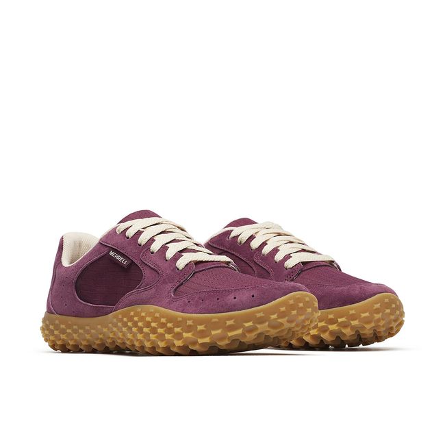 Pair of Merrell Women's Wrapt Waterproof Sneakers in Dark Cherry Purple