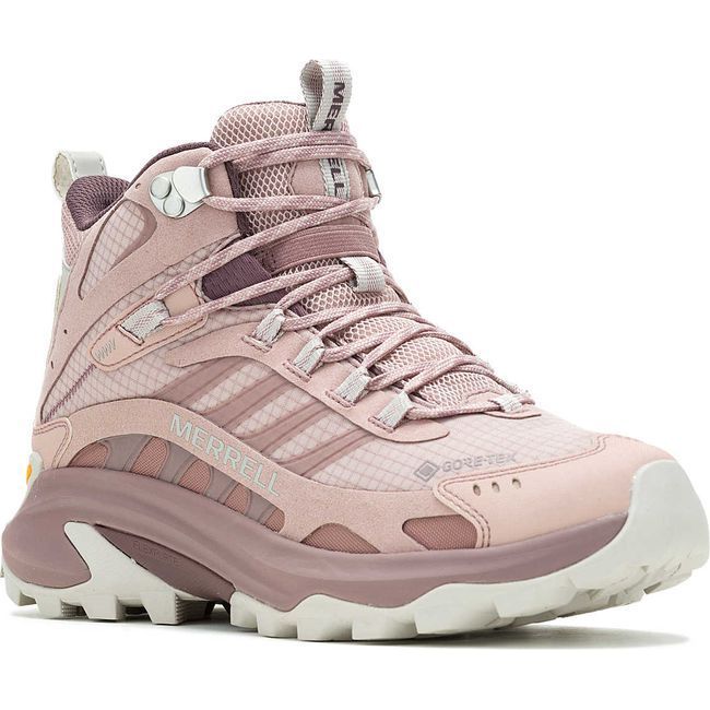 Merrell Women&#39;s Moab Speed Mid Gore-Tex Hiking Boot ADOBE ROSE J038230