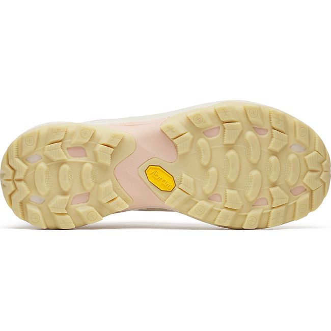 Vibram sole of Women's Merrell Moab Speed 2 Leather Waterproof Hiking Shoe in Eggshell