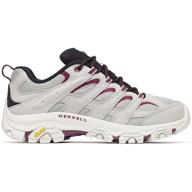 Side of Merrell Women's Moab 3 Hiking Shoe in Pigeon Dark Cherry