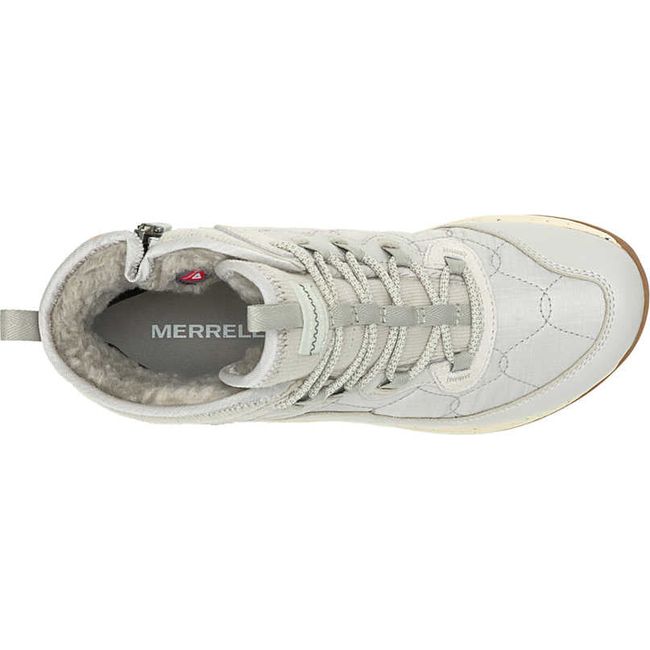 Top down view of Womens Merrell Antora 3 Thermo Mid Zip Waterproof Boot in smoke gray