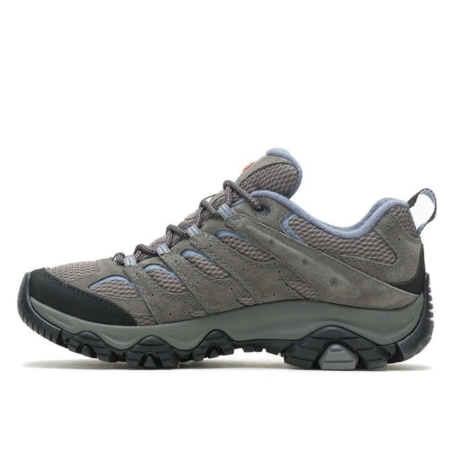 Medial side of Merrell Women's Moab 3 Waterproof Hiking Shoe in Granite Grey