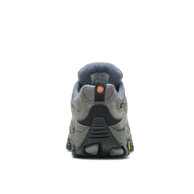 Heel of Merrell Women's Moab 3 Waterproof Hiking Shoe in Granite Grey