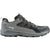 Lateral side of Men's Oboz Katabatic Low Waterproof Hiking Shoe in charcoal and light gray