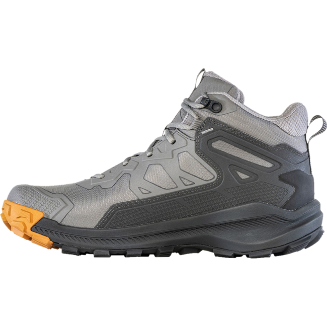 Medial side of Men&#39;s Oboz Katabatic Mid Waterproof Hiking Boot in hazy gray