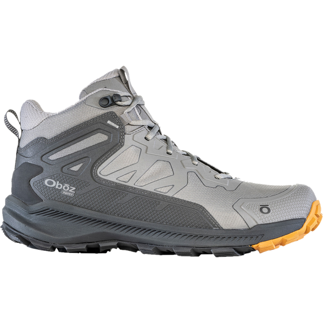 Lateral side of Men's Oboz Katabatic Mid Waterproof Hiking Boot in hazy gray