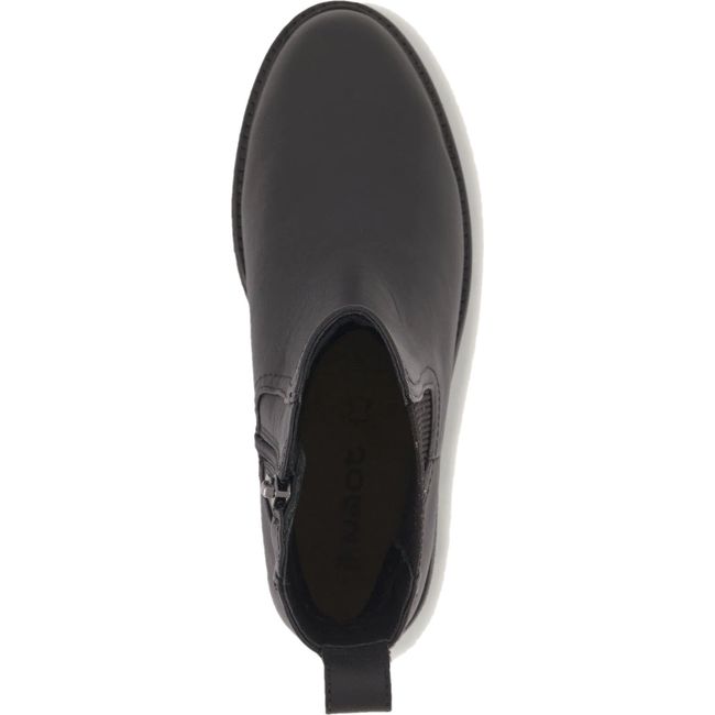 Top down view of Naot Women's Main Chelsea Boot in black leather