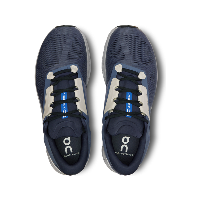 On Running Men's Cloudstratus 3 Running Shoe Metal/Glacier 3MD30112139