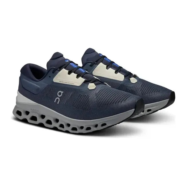 On Running Men's Cloudstratus 3 Running Shoe Metal/Glacier 3MD30112139