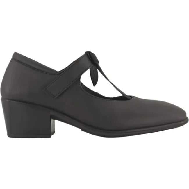 Lateral side of Naot Women's Nobility Mary Jane Heel in black leather