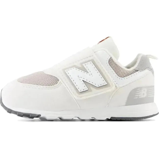 New Balance Kids' 574 Lifestyle Shoe White/Beige NW574RCD
