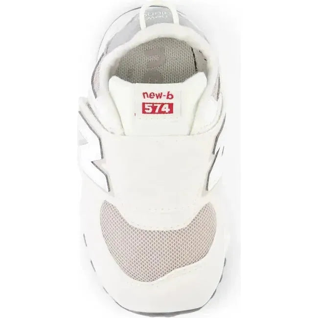 New Balance Kids' 574 Lifestyle Shoe White/Beige NW574RCD