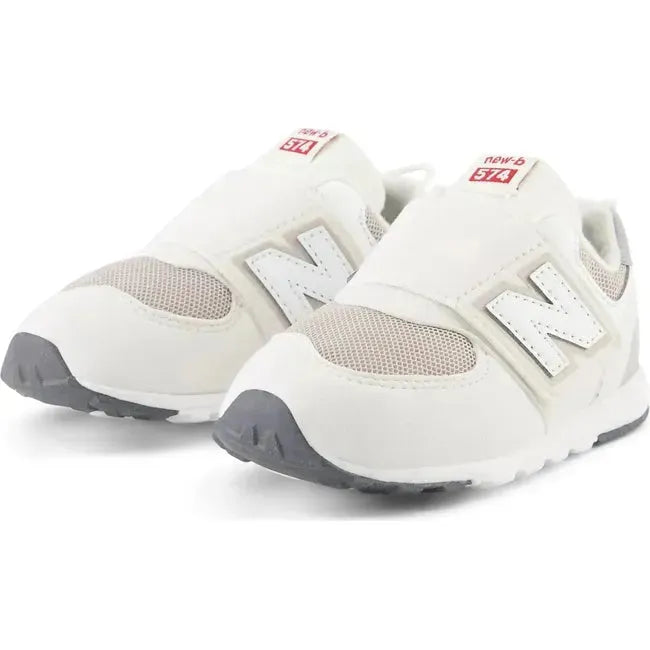 New Balance Kids' 574 Lifestyle Shoe White/Beige NW574RCD