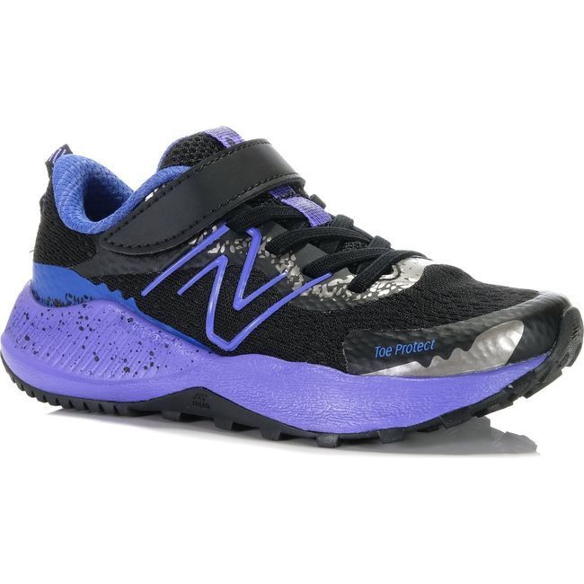 New Balance Kids' Dynasoft Nitrel V5 Running Shoe BLACK/ELECTRIC INDIGO/MARINE BLUE PANTRLK5