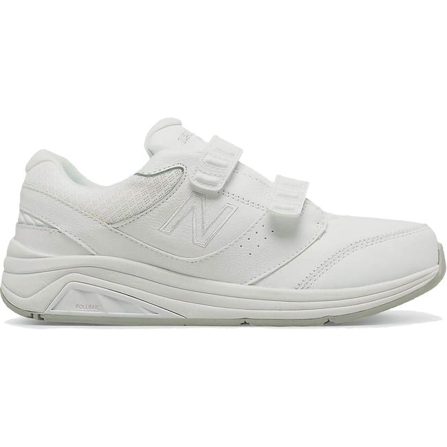 Lateral of White New Balance Women's 928 Stability Walking Shoe Velcro with Rollbar