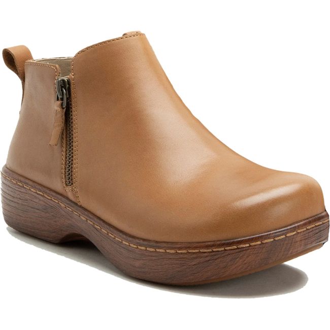 Front angled view of Alegria Women's Oaklee Boot in Rancho Tan