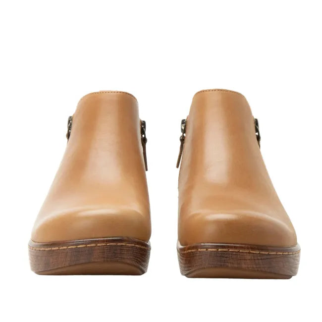 Front of Alegria Women's Oaklee Boots in Rancho Tan