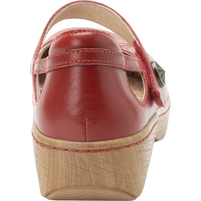 Here of Women's Alegria Onika Mary Jane Shoe in Big Red Leather