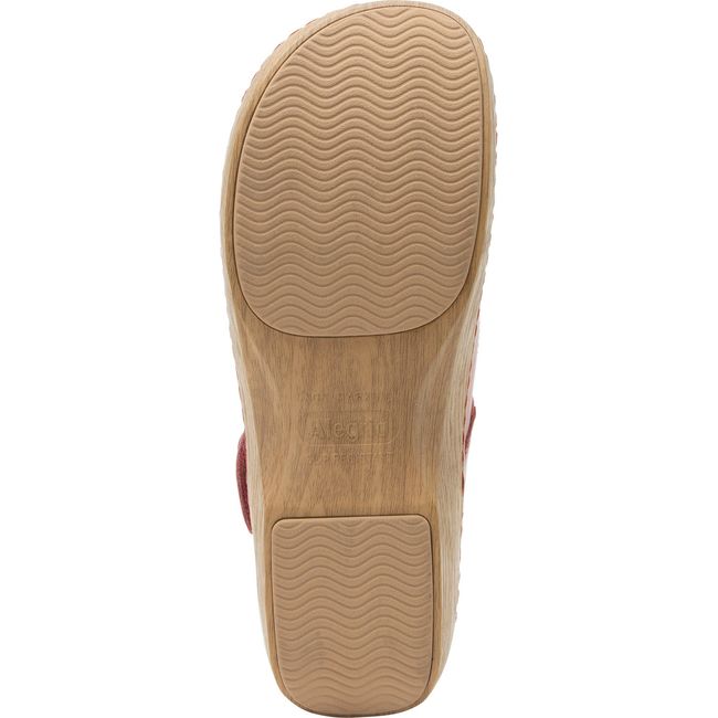 Tan sole of Women's Alegria Onika Mary Jane Shoe in Big Red Leather