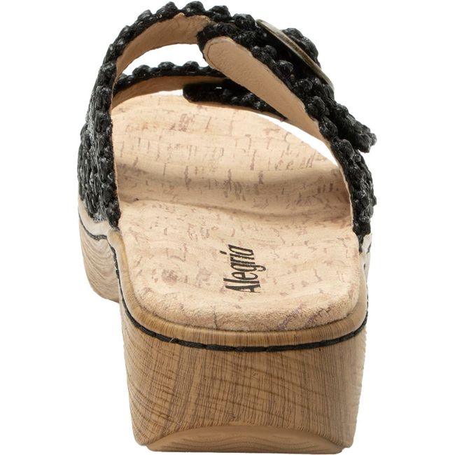 Heel of Women's Alegria Oona Slide Sandal in Black