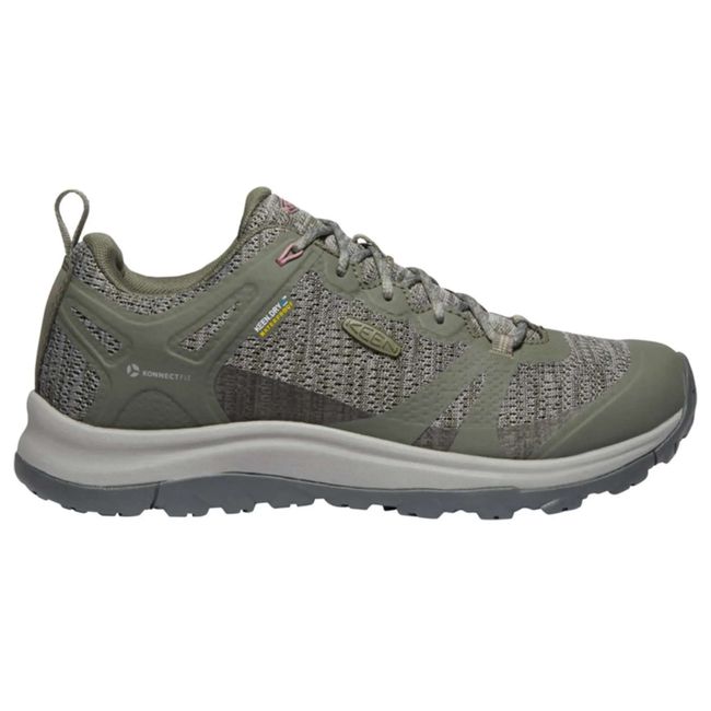 Lateral side of Keen Women's Terradora II Waterproof Hiking Shoe in Olive Green Rose