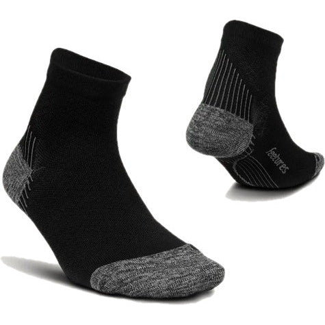 Feetures Unisex Plantar Fasciitis Relief Light Cushion Quarter Sock
