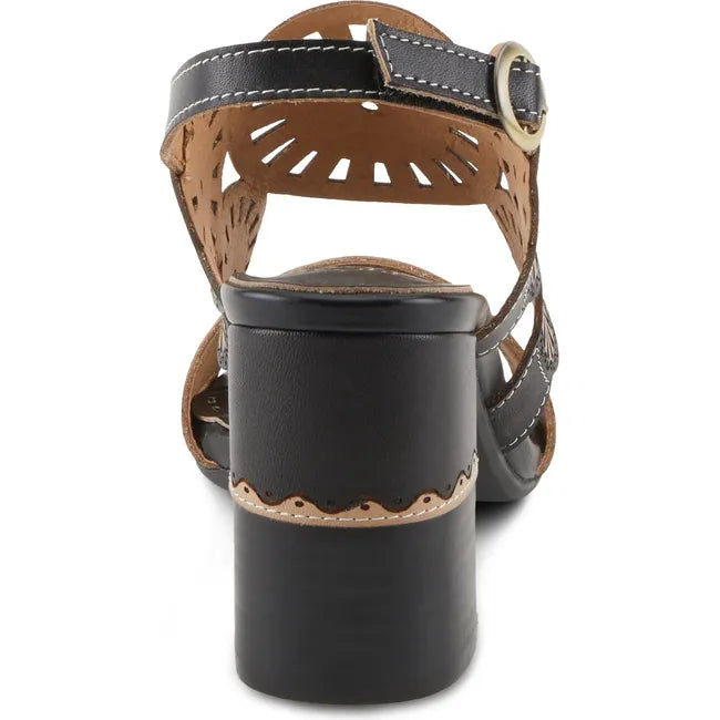 L'Artiste Women's Pinwheel Sandal Black