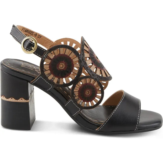 L'Artiste Women's Pinwheel Sandal Black