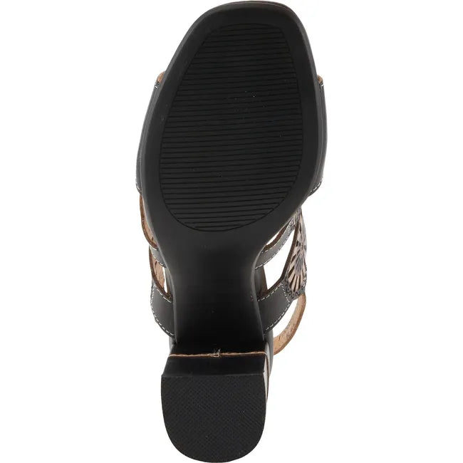 L'Artiste Women's Pinwheel Sandal Black