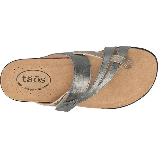 Taos Women's Perfect Sandal Grey Champagne Metallic PRF-14050-GRCM