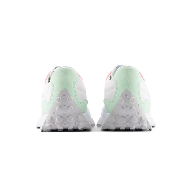 Heels of New Balance Kids' 327 Lifestyle Shoe in White Reflection