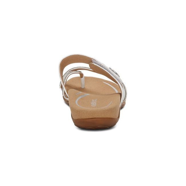 Aetrex Women's Izzy Flip Flop White Sparkle SE231W