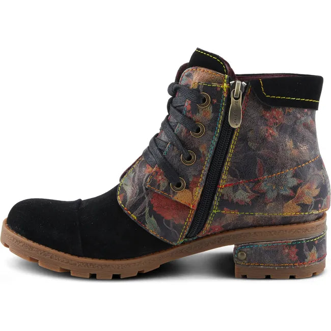 L'Artiste Women's Serna Boot Black Multi Suede
