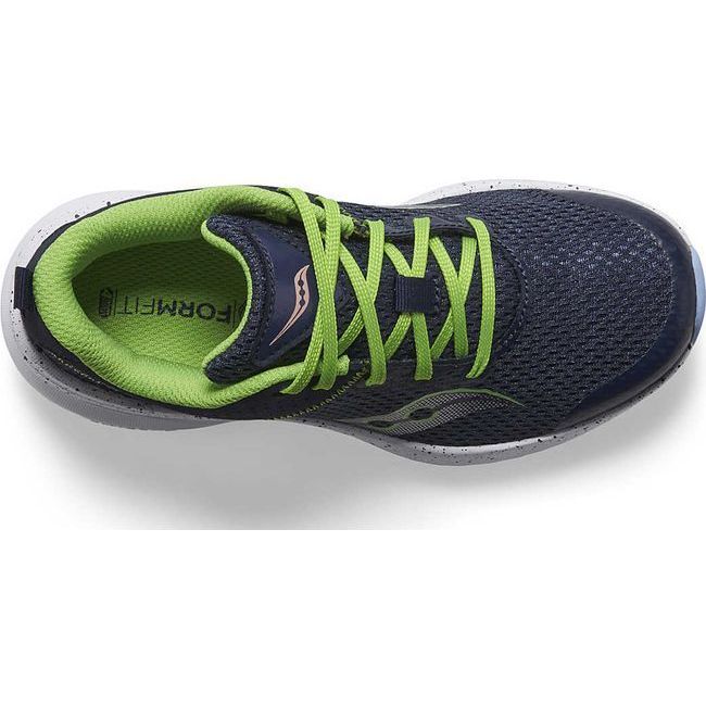 Saucony Kids&#39; Kinvara 14 Running Shoe Navy/Green 267104