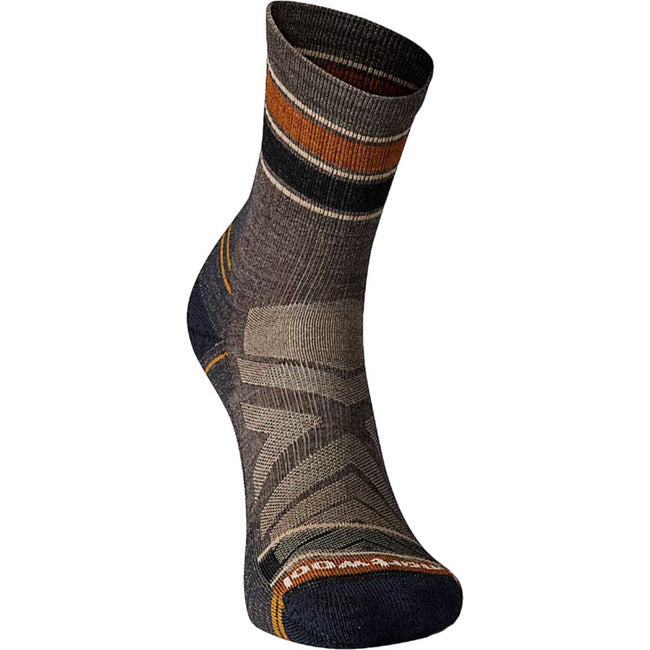 Smartwool Men's Hike Striped Light Cushion Mid Crew Sock Taupe SW001609236