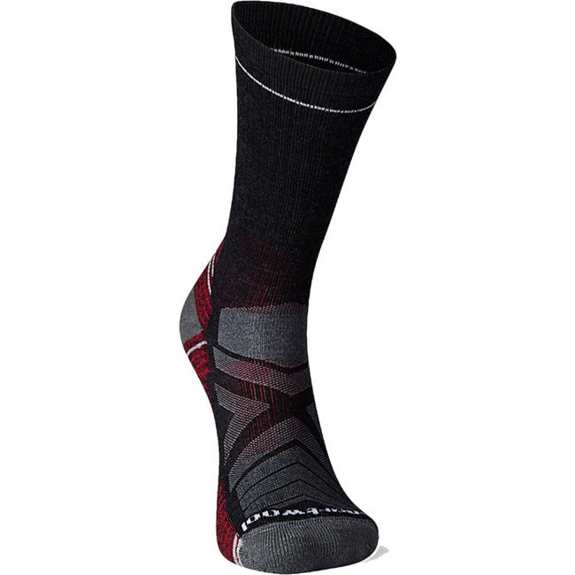 Smartwool Unisex Hike Light Cushion Crew Sock Black &amp; Red SW001614003