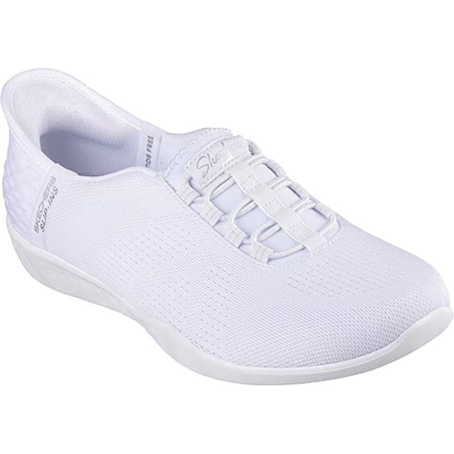 Skechers Women's Newbury St Lightly Slip On Shoe White 100439-WHT