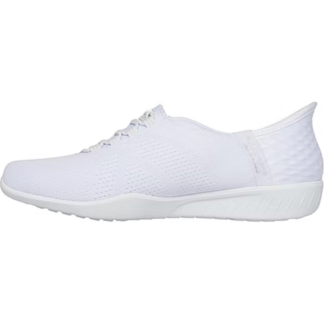 Skechers Women's Newbury St Lightly Slip On Shoe White 100439-WHT