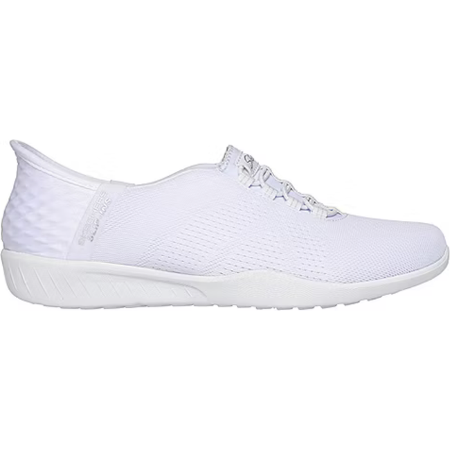 Skechers Women's Newbury St Lightly Slip On Shoe White 100439-WHT