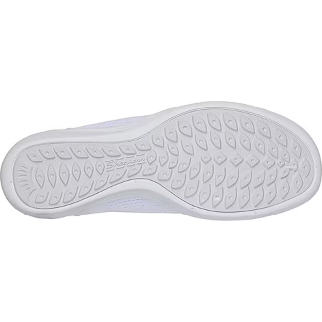 Skechers Women's Newbury St Lightly Slip On Shoe White 100439-WHT
