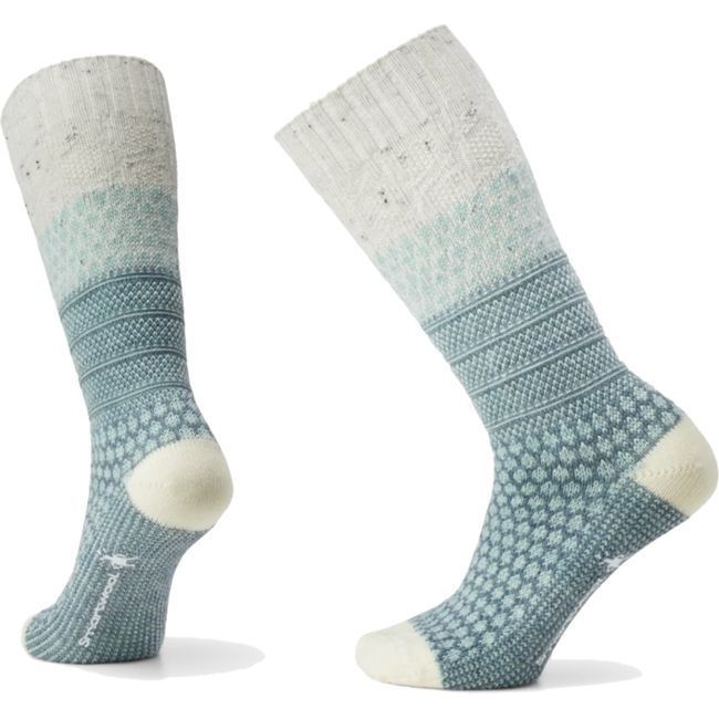 Smartwool Unisex Everyday Popcorn Cable Full Cushion Crew Socks Pewter Blue SW001843-L88