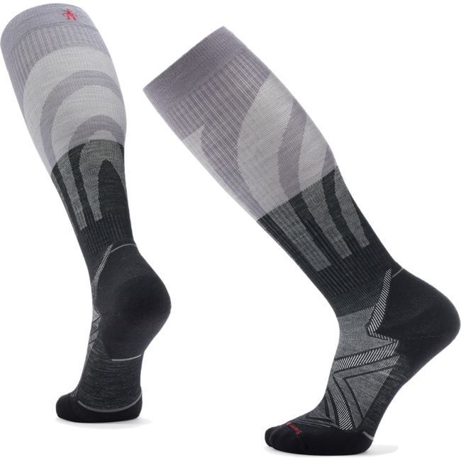 Smartwool Unisex Run Compression Targeted Cushion Over The Calf Sock Black SW002268-001