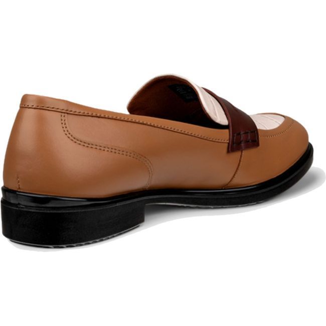 Ecco Women's Dress Classic 15 Loafer Cashmere/Limestone/Chocolate 209803-61016