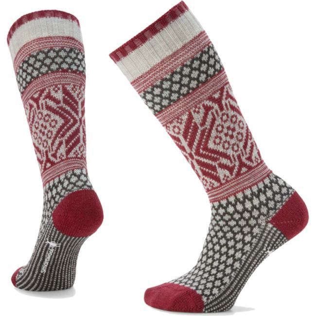 Smartwool Women&#39;s Everyday Popcorn Snowflake Pattern Full Cushion Crew Socks Ash SW001846-069